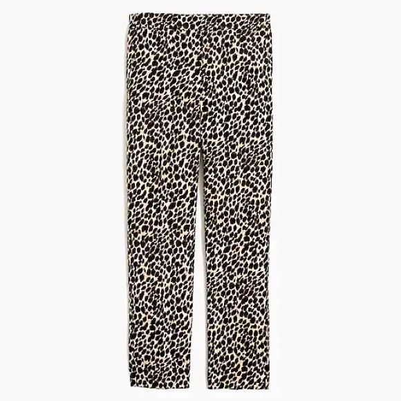 Jcrew Factory Jamie pull on pant in leopard - Picture 1 of 9